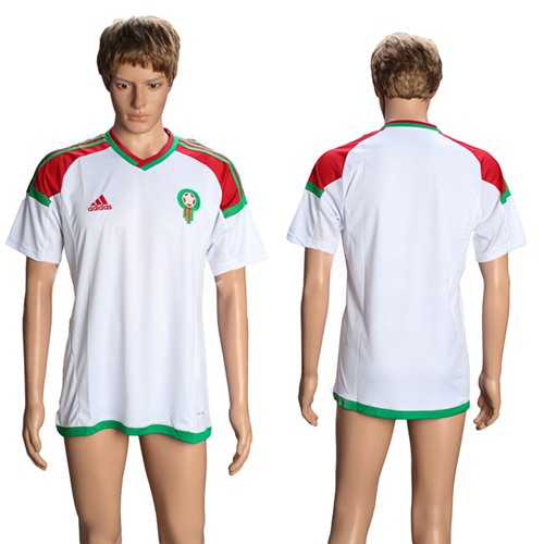 Morocco Blank Away Soccer Country Jersey - Click Image to Close